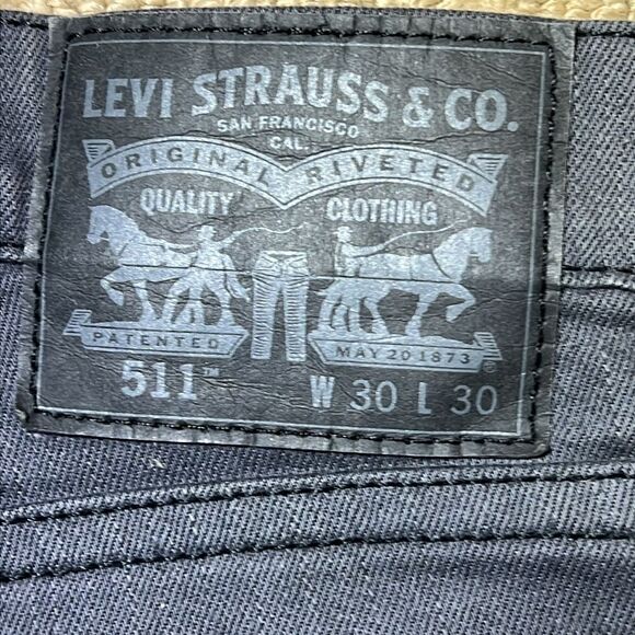 Levi Strauss Women’s 511 Slim Fit Grey Jeans Size 30x30 - Picture 3 of 3